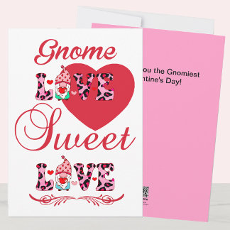 Cartes Pour Fêtes Annuelles Gnome Love Sweet Love Valentines