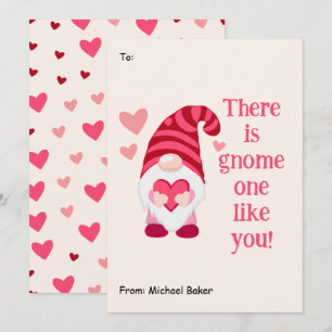 Cartes Pour Fêtes Annuelles Gnome mignonne comme vous Classe Saint Valentin