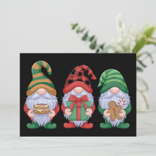 Cartes Pour Fêtes Annuelles Gnome Noël Gnomes Mignons Gnomies Vacances