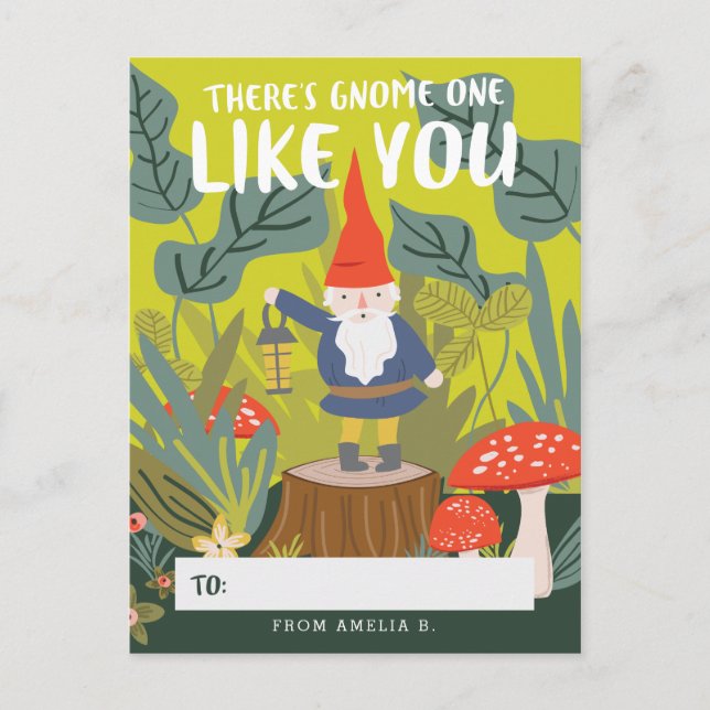 Cartes Pour Fêtes Annuelles Gnome One Like You Valentine (Devant)