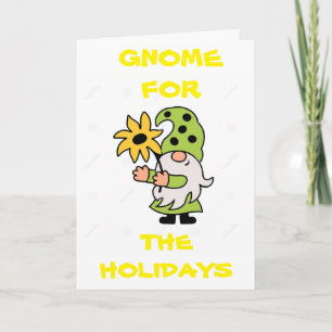 CARTES POUR FÊTES ANNUELLES "GNOME POUR LES VACANCES" NOËL GNOME