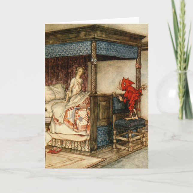 Cartes Pour Fêtes Annuelles Gnome Surprise par Arthur Rackham (Devant)