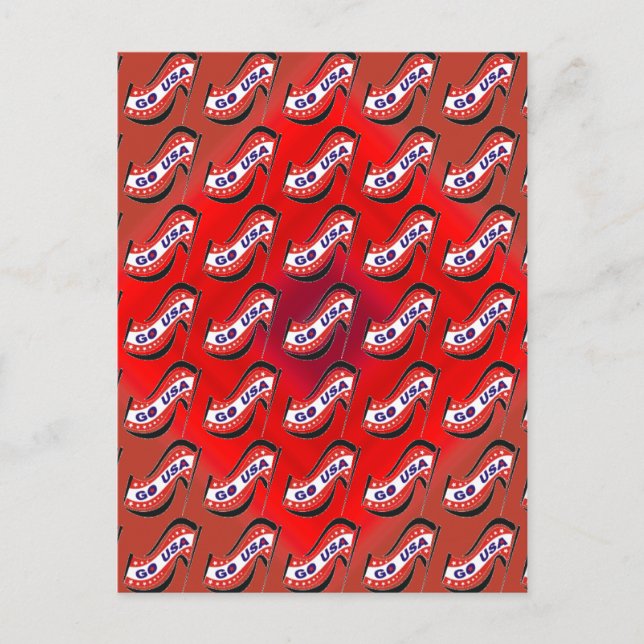 Cartes Pour Fêtes Annuelles Go USA - (Devant)