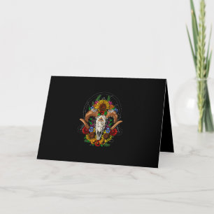 Cartes Pour Fêtes Annuelles Goat Skull