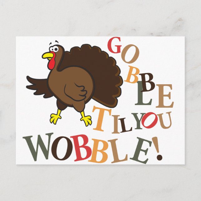 Cartes Pour Fêtes Annuelles Gobble jusqu'à ce que vous marchiez ! (Devant)