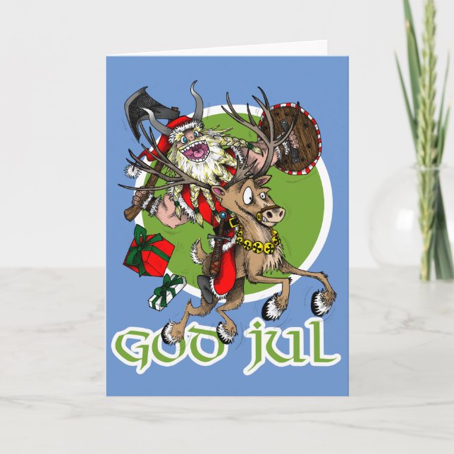 Cartes Pour Fêtes Annuelles God Jul Christmas (Devant)