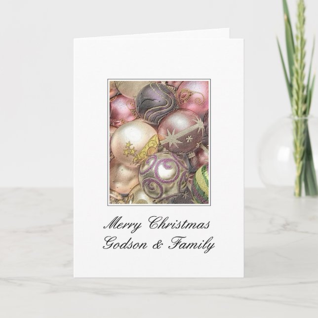 Cartes Pour Fêtes Annuelles godson & famille Merry Christmas card (Devant)