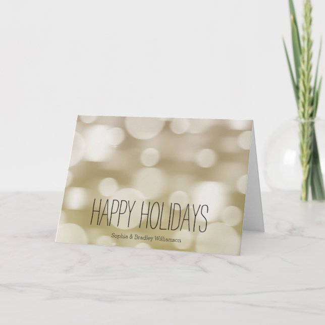 Cartes Pour Fêtes Annuelles Gold Dream Bokeh (Devant)