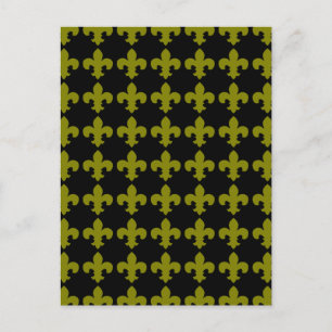 Cartes Pour Fêtes Annuelles Gold Fleur De Lis, Bonnes Fêtes