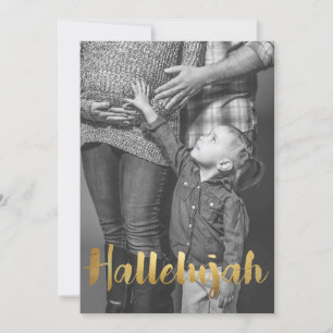 Cartes Pour Fêtes Annuelles Gold Foil Hallelujah Noël Photo