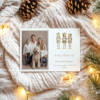 Cartes Pour Fêtes Annuelles Gold Nutcracker Christmas Photo