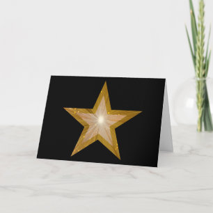 Cartes Pour Fêtes Annuelles Gold Star en deux tonalités 'Félicitations ! ' car