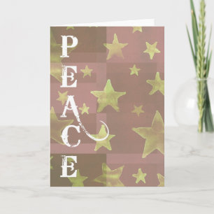 Cartes Pour Fêtes Annuelles Gold Stars Noël Paix
