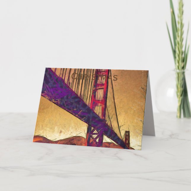 Cartes Pour Fêtes Annuelles Golden gate bridge (Devant)