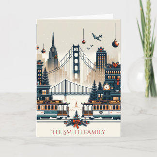 Cartes Pour Fêtes Annuelles Golden Gate Holiday Magie San Francisco Noël