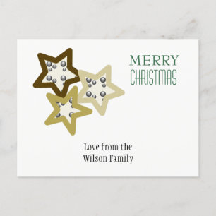 Cartes Pour Fêtes Annuelles Golden Holiday Stars