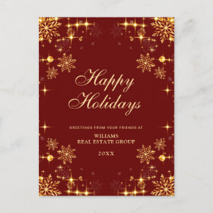 Cartes Pour Fêtes Annuelles Golden Red Christmas Ornament Salutation d'entrepr