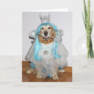 Cartes Pour Fêtes Annuelles Golden Retriever Fairy Joyeux Noël 