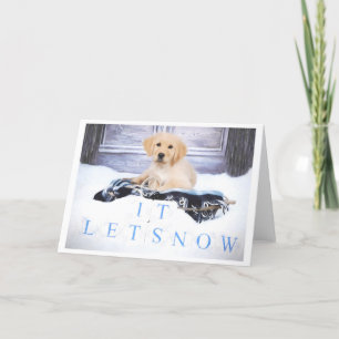 Cartes Pour Fêtes Annuelles Golden Retriever Puppy Christmas Card