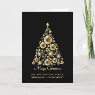 Cartes Pour Fêtes Annuelles Golden Sparkle Christmas Stars Salutation d'entrep