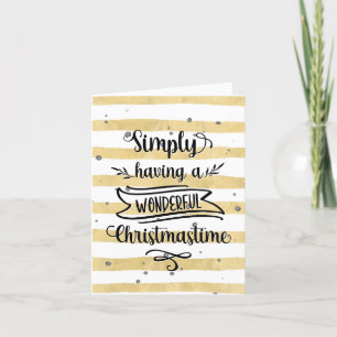 Cartes Pour Fêtes Annuelles Golden Tout simplement avoir un merveilleux Noël