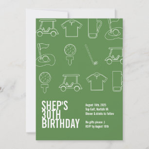 Cartes Pour Fêtes Annuelles Golf Anniversaire