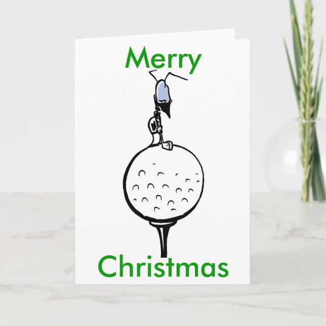 Cartes Pour Fêtes Annuelles Golf Ball Ant Merry Christmas Card (Devant)