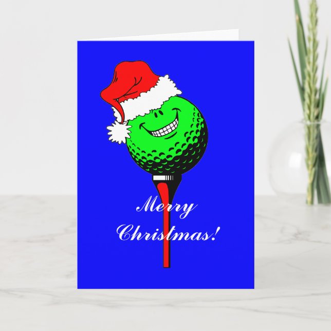 Cartes Pour Fêtes Annuelles Golf de Noël (Devant)