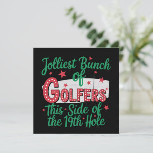 Cartes Pour Fêtes Annuelles Golf de Noël Drôle la plus joyeuse bande de golfeu