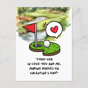 Cartes Pour Fêtes Annuelles Golf Dire Golfeur à la Saint Valentin