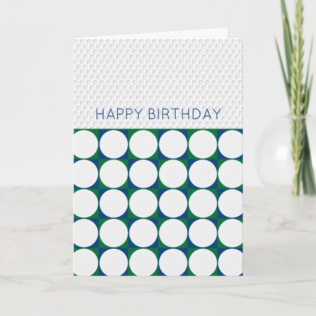 Cartes Pour Fêtes Annuelles Golf Joyeux Anniversaire Ajouter Son Propre Messag (Devant)