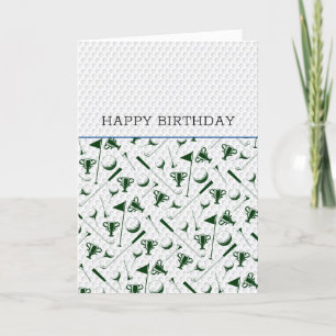 Cartes Pour Fêtes Annuelles Golf Joyeux Anniversaire Ajouter un message