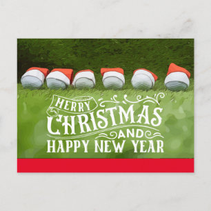 Cartes Pour Fêtes Annuelles Golf Joyeux Noël et bonne année