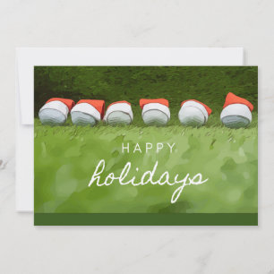 Cartes Pour Fêtes Annuelles Golf Joyeux Noël vacances avec chapeau de Père Noë