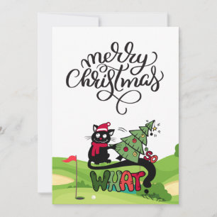 Cartes Pour Fêtes Annuelles Golf Noël dans le terrain de golf pour golfeur