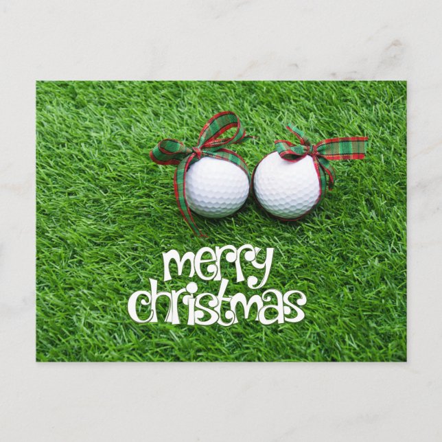 Cartes Pour Fêtes Annuelles Golf Noël thème pour golfeur (Devant)