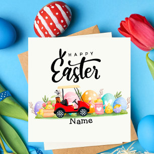 Cartes Pour Fêtes Annuelles Golf Pâques vacances pour golfeur
