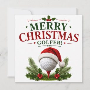 Cartes Pour Fêtes Annuelles Golf sur le thème de Noël pour golfeur