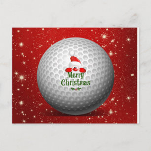 Cartes Pour Fêtes Annuelles Golfer Santa, Merry Christmas