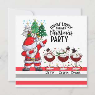 Cartes Pour Fêtes Annuelles Golfing Les plus susceptibles d'avoir Noël Party P