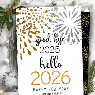 Cartes Pour Fêtes Annuelles Good Bye 2020 Bonjour 2021   Festive