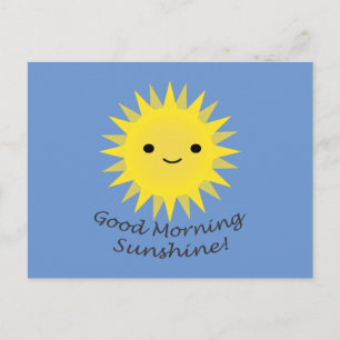 Cartes Pour Fêtes Annuelles Good morning Sunshine Cute Kawaii Sun
