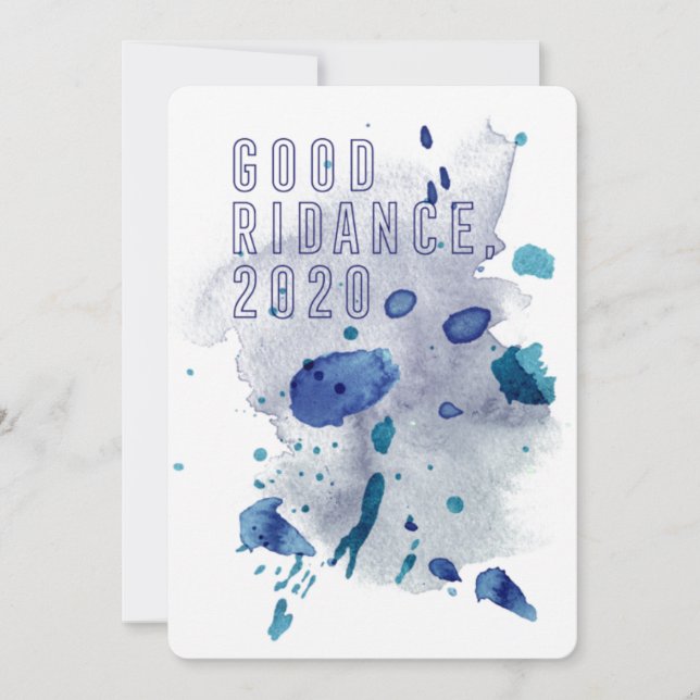 Cartes Pour Fêtes Annuelles Good Riddance, 2020 (Devant)