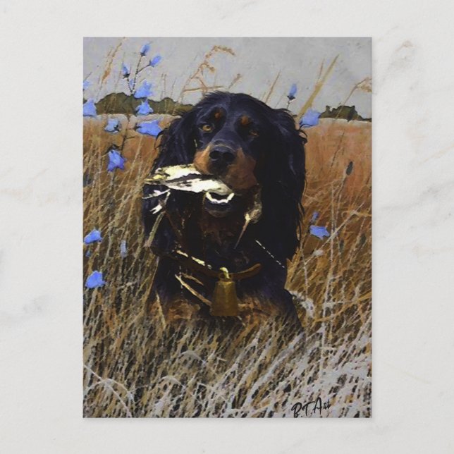 Cartes Pour Fêtes Annuelles Gordon Setter (Devant)