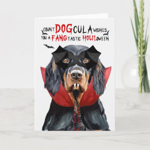Cartes Pour Fêtes Annuelles Gordon Setter Chien Drôle Comte DOGcula Halloween