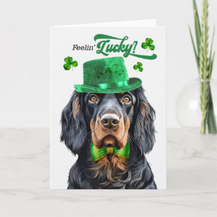 Cartes Pour Fêtes Annuelles Gordon Setter Dog Feelin' Lucky St Patrick's Day