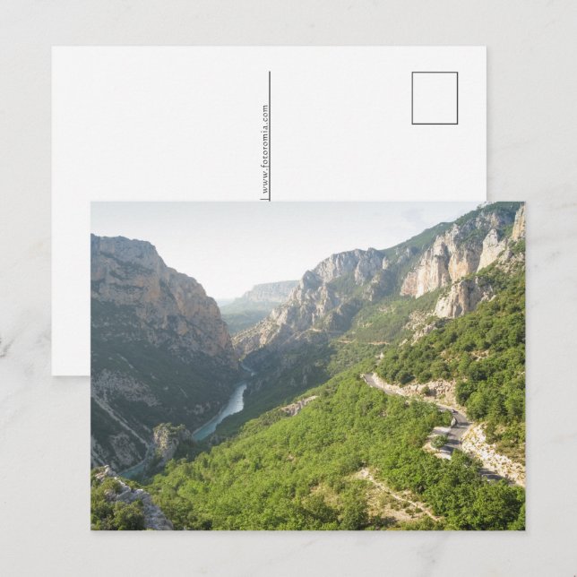 Cartes Pour Fêtes Annuelles Gorges du Verdon, France (Devant / Derrière)