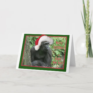 Cartes Pour Fêtes Annuelles Gorilla de Noël