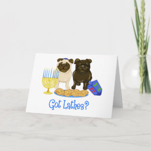 Cartes Pour Fêtes Annuelles Got Latkes ? Hanukkah Pug