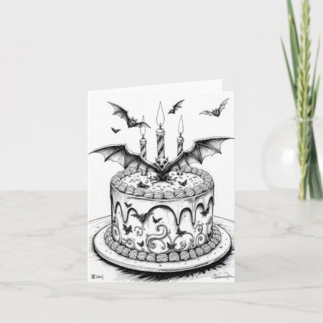 Cartes Pour Fêtes Annuelles Goth Cake (Devant)